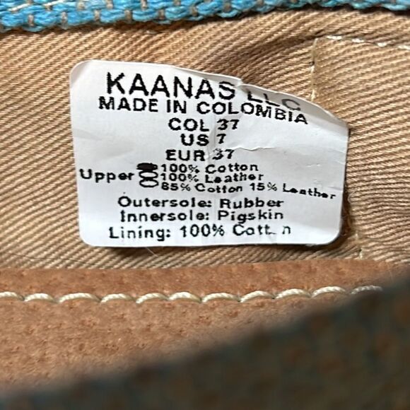 Kaanas Striped Blue/White Espadrilles With Blue Trim Size 7 / EU 37 - Picture 12 of 13